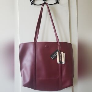 Mellow World Sadie Re Floral Embellished Tote Bag Burgandy